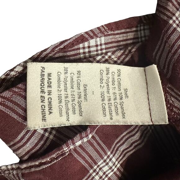 Cinq a Sept Anthro Women’s Merlot vica plaid top Size small - Picture 9 of 10